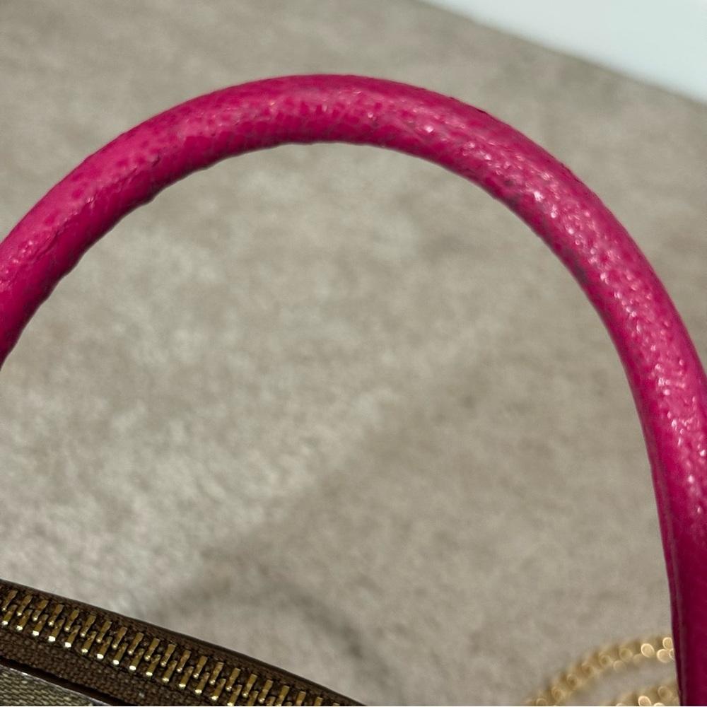 Coach Signature Bennett Brown and Pink Mini Satchel - Picture 11 of 16